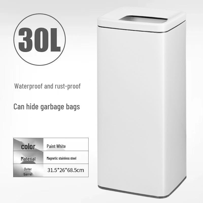 Stainless Steel Foot-Operated Bathroom Trash Can