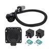 Motoforti 7-Pin Trailer Wiring Harness with Connector for Ford F-250 Super Duty (1999-2001), Plastic, Black, 1 Set