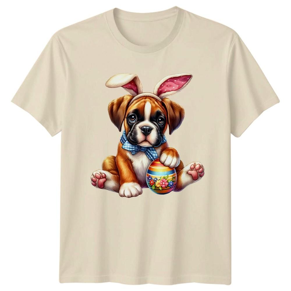 Cute Boxer Puppy Wearing Bunny TShirt Boxer Dog Breed Dogs Easter Gift