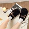 Women's cold fall and winter new thick bottom heightened padded warm home non-slip stirrups comfortable plush single shoes