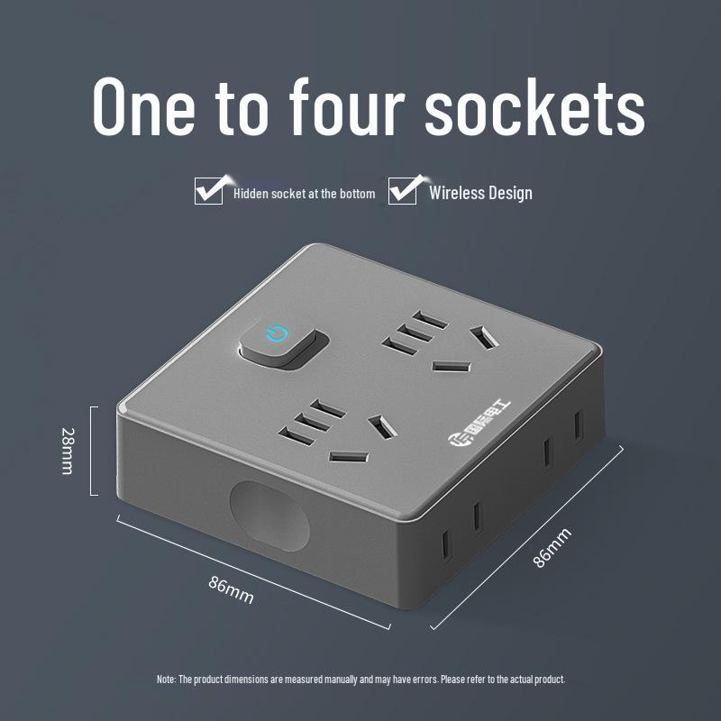 86 Type Wireless Multi-function Socket Adapter Panel Converter