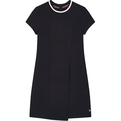 Fitted Short Sleeve Knit Dress Women Dresses Legendary-Blue F11W431311F-NV