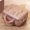 Cosmetic Suitcase Cute Bunny Pattern Portable Handle Combination Lock Zipper Large Capacity Travel Toiletry Makeup Code Case Travelling