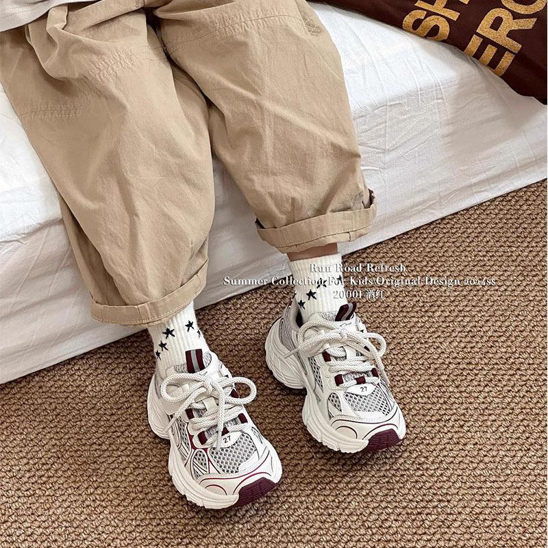 Children's Shoes Sports Shoes 2025 Summer New Boys' Shoes Girls' Dad Shoes Breathable Mesh Mesh Shoes Big Children's Tide