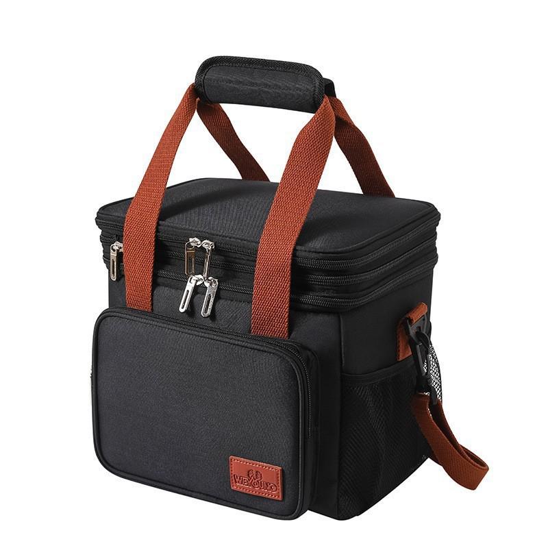 Large Capacity Insulated Picnic Lunch Bag - Double Layer, Waterproof, Handheld/Shoulder Design