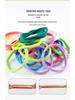 Girls' DIY Fabric Wallet Kit: Handmade Rainbow Knitting Machine with Elastic Rope for Ages 3-6.