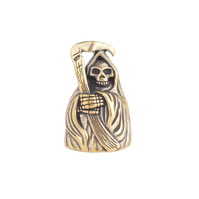 1/2 шт. Ретро Латунная Статуя Смерти Черная Мантия Фигурки Действия Миниатюрная Панк Хоррор Статуя Настольное Украшение Хэллоуин Декор