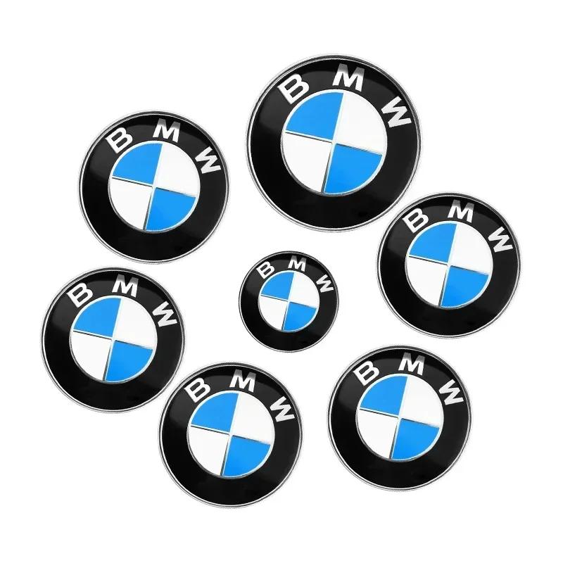 7pcs Front Hood Emblem Car 50th Anniversary Logo 82mm+Rear Badge 74mm+Wheel Hub Cap 68mm Decoration Cover Styling for BMW M