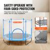 SucceBuy 60" Kids Trampoline 5FT Indoor Outdoor Trampoline with Safety Enclosure Net Basketball Hoop Gifts for 3+ Years Children