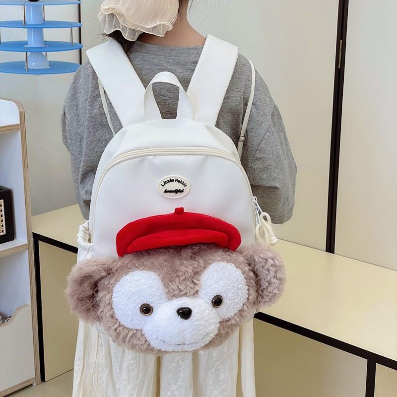 High-value cute backpack plush doll new trend cartoon children's backpack large-capacity spine protection schoolbag