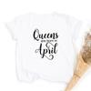 Queens Born In March June January Months Women Birthday T Shirt Harajuku Aesthetic Short Sleeve Tees