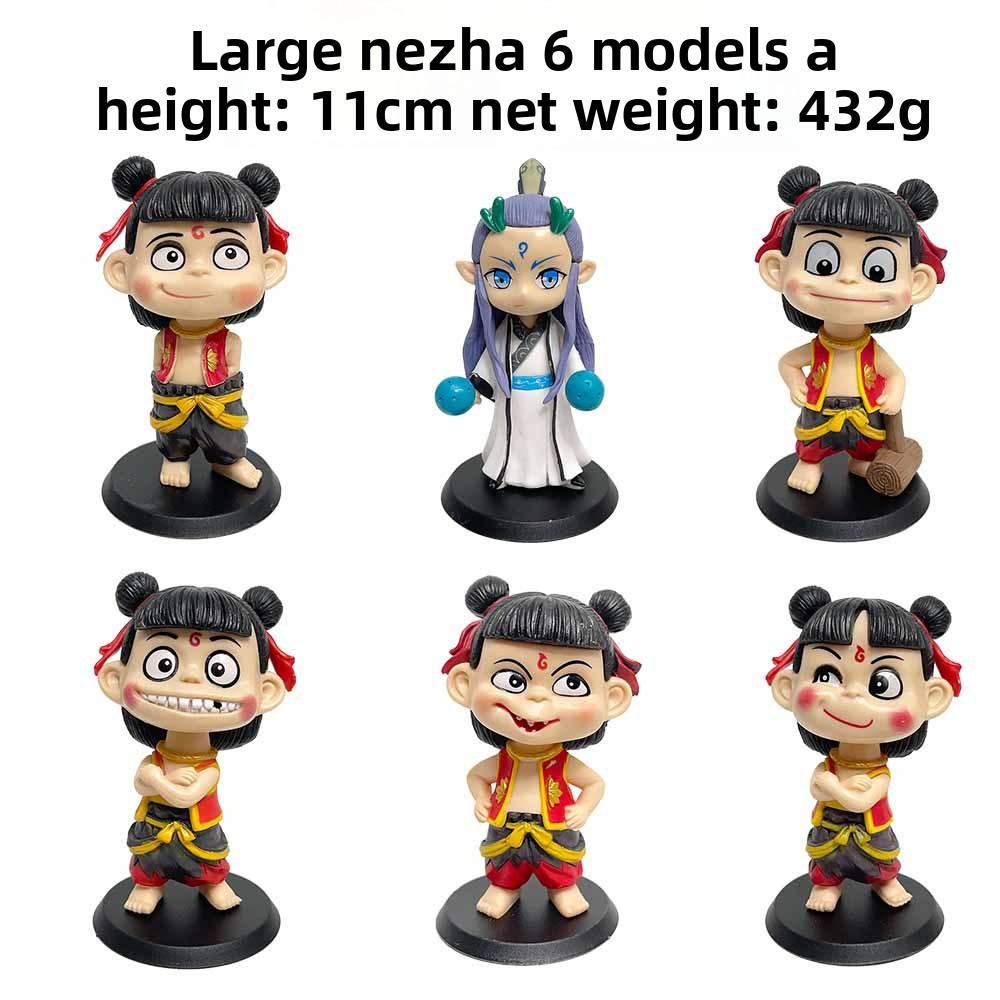 17CM Exquisite Version of The Third Prince of Nezha, The Arrival of The Devil Child Aobing Figure Ornament Model Car