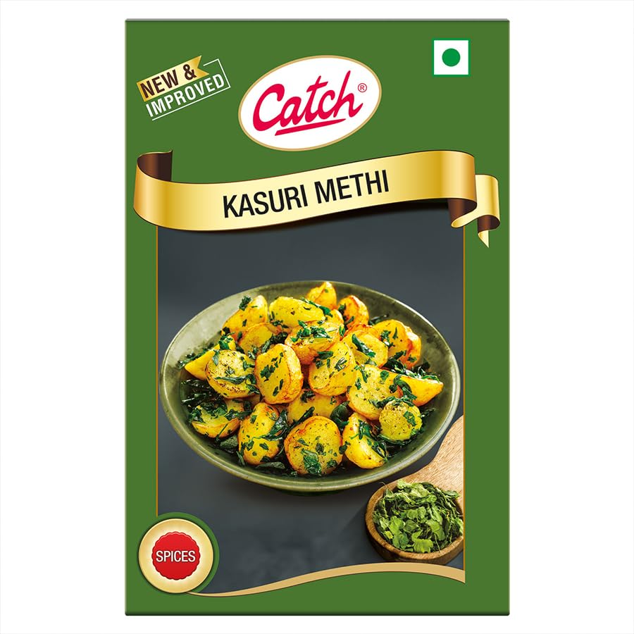 

Catch Kasuri Methi Whole 50g Pack – Premium Dried Fenugreek Leaves for Curries, Rotis, Parathas, and Flavorful Cooking