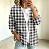 Damen Casual Knopfleiste Gestreifte Print Jacke für den Alltag