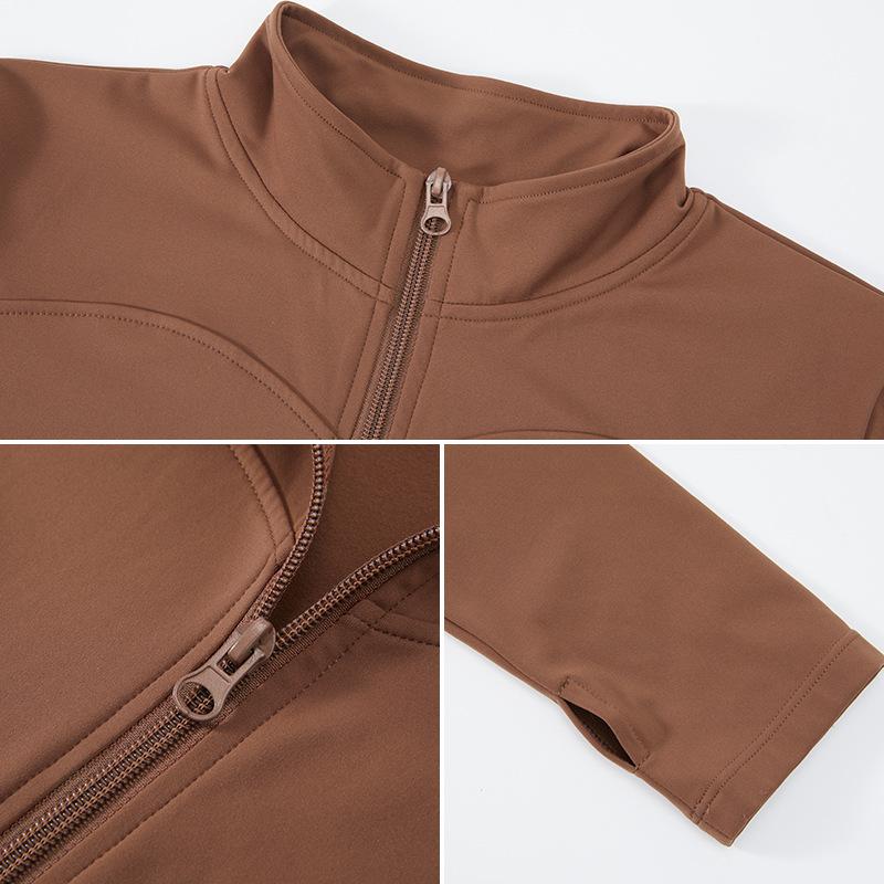 Autumn And Winter New Warm And Plush Yoga Sports Jacket For Women, Slim Fit Long Sleeved Yoga Suit Top, Fitness Suit