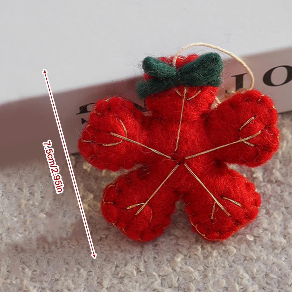Wool Felt Christmas Pendants Hand Sewing Felt Snowmen Xmas Tree Wreath Socks Gloves Hanging Ornaments Party Decor