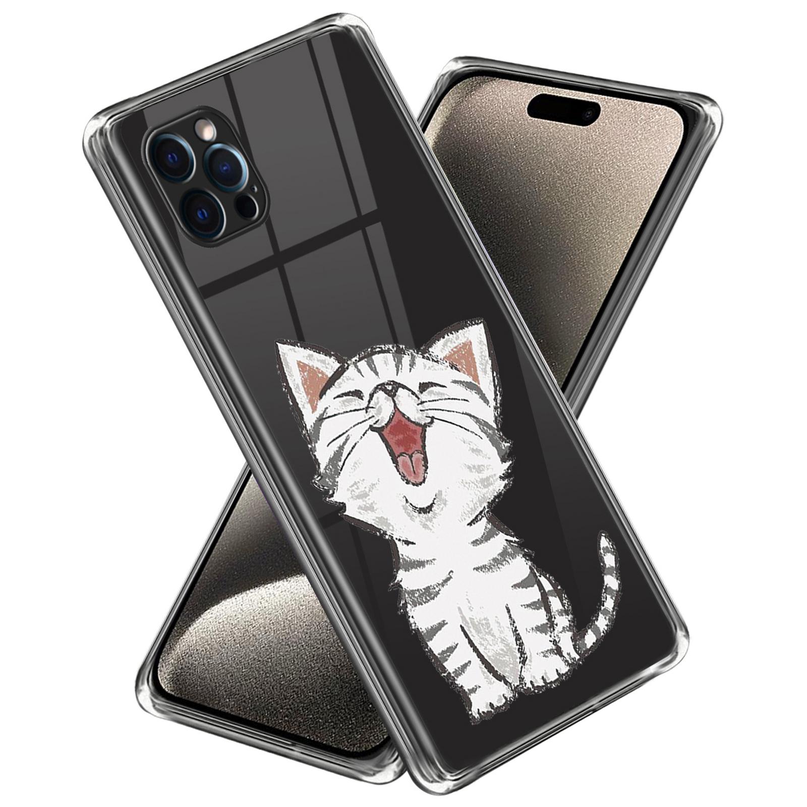 

Для iPhone 16 Pro Чехол с рисунком Печатный Противоударный ТПУ Чехол для телефона Cat