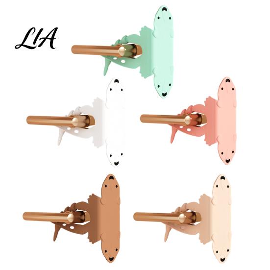 Cute Cartoon Door Protector Silicone Silencer Lock Sleeve, 5-Position Adjustable Latch Cover Buffer, Wall for Handle Bear Cushion Noise Reduction,