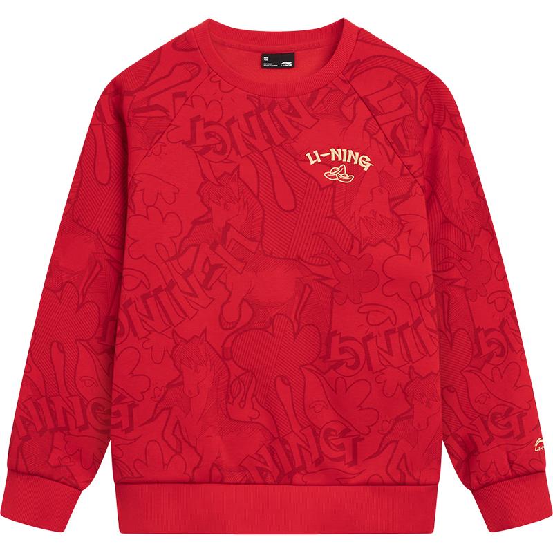 Li-Ning Kids New Year Fleece-Lined Pullover Sweatshirt 170/84A