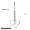 Large Curved Stainless Steel Scissors for Eyelid Tape, Gauze, Bandages, Experiments, Tissues, and Suture Removal