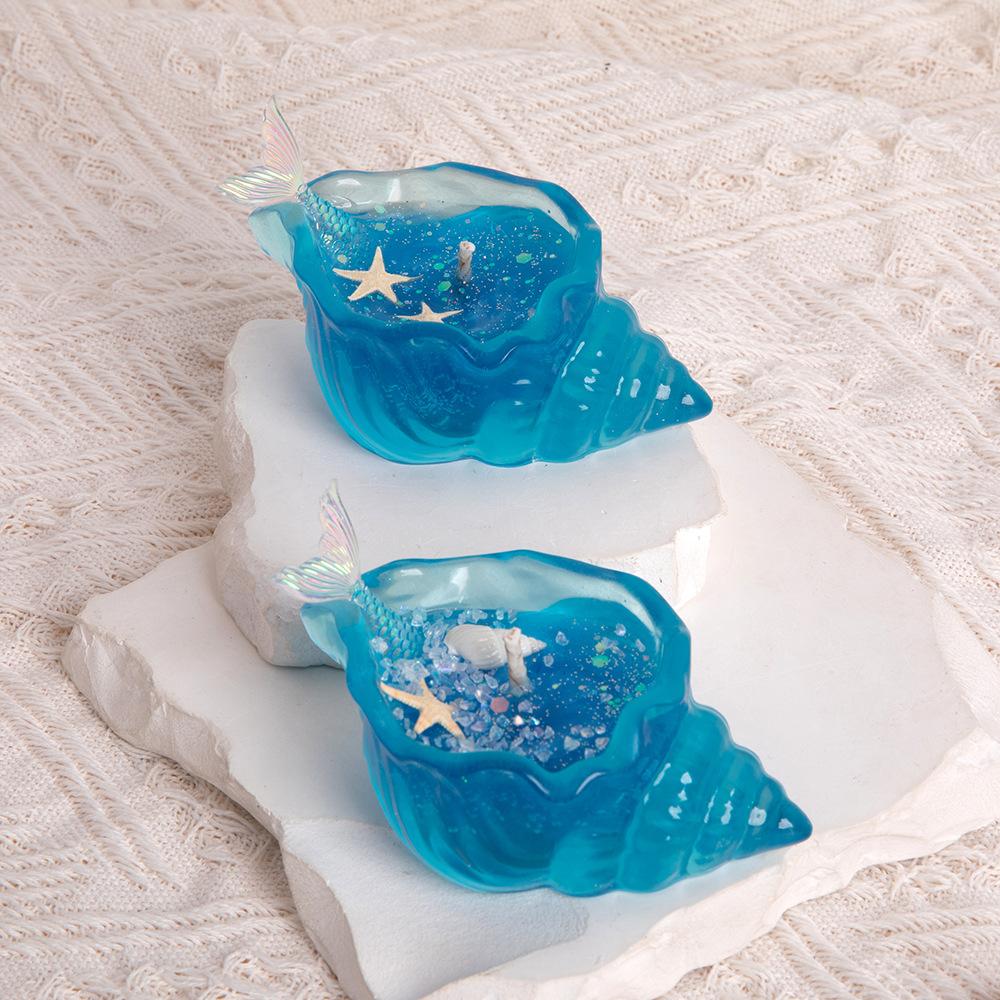 Sea Shell Aromatherapy Candle Creative Starfish ShellSea Sh Scented Candle Sea Shell Candle Handmade Sea Shell Whirlpool Candles
