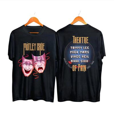 T-shirt de tournée Mötley Crüe Theatre of Pain vintage 1985 – Double face poids lourd