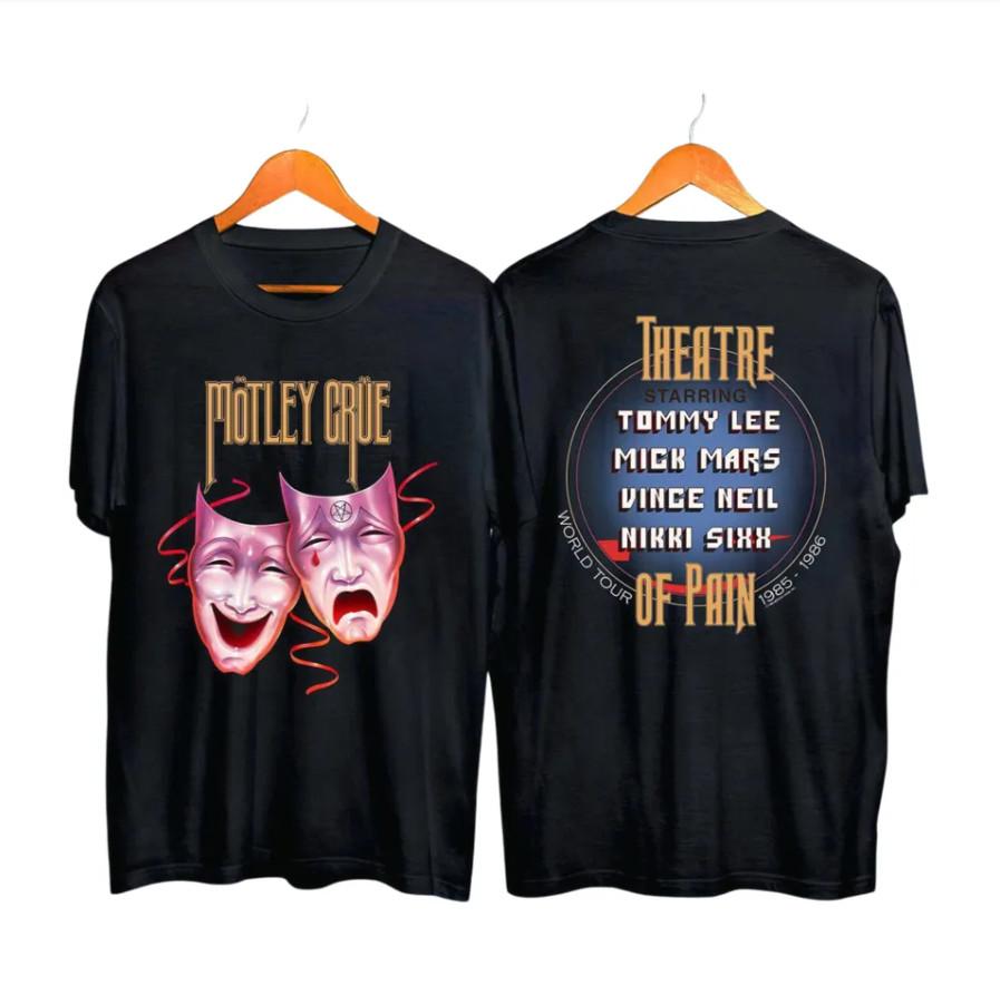 Vintage 1985 Mötley Crüe Theatre of Pain Tour T-Shirt – Double-Sided Heavyweight