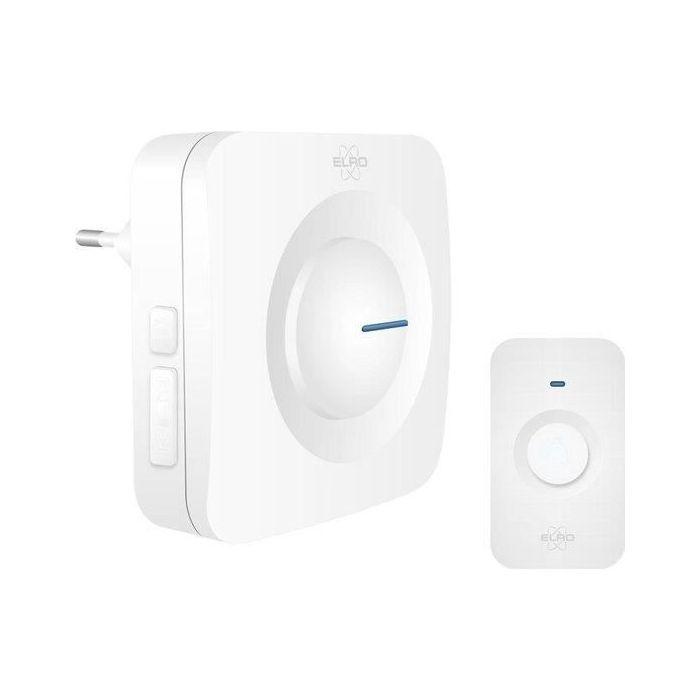 Arborescence Elro DB3000 Draadloze Deurbel - Plug-in Ontvanger - 64 Melodieën - Draadloos Bereik , 300m - Wit Wit