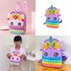 Sparkling Unicorn Pop Fidget It Toys Backpack Bag Stress Relief Toy For Kids