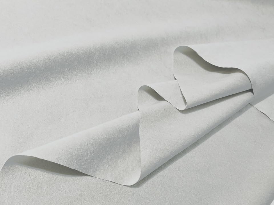 X Premium Artificial Made In Japan Light Gray [155 100cm] Suede-Like Fabric, Leather, [Wide, Stretchable, Thin, (Light)]