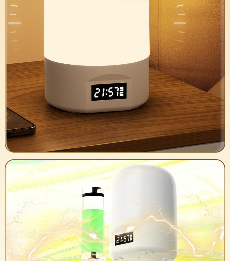 Eye-friendly LED Night Light: Bedroom, Dormitory, Desk & Bedside Lamp with Charging Function - Popular Atmosphere Lamp for Students