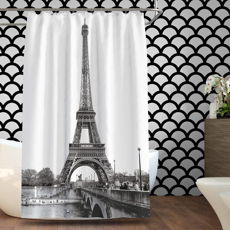 Koupelna zesílená vodotěsná záclona odolná proti plísním sprchový závěs Sprchový oddíl Závěs Sprchový závěs Koupelnový závěs Bez perforace