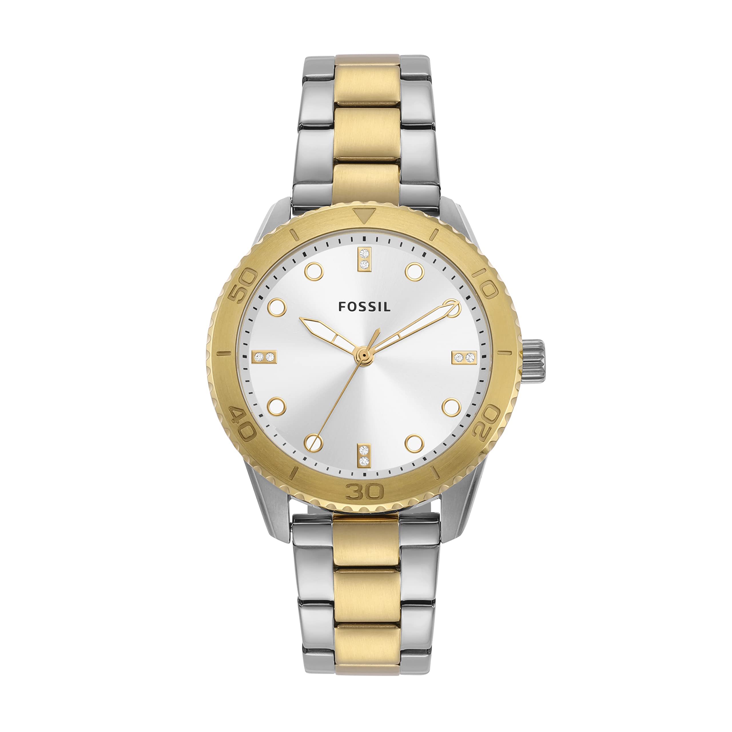 Fossil DAYLE BQ3888 Women s Silver & Gold Watch