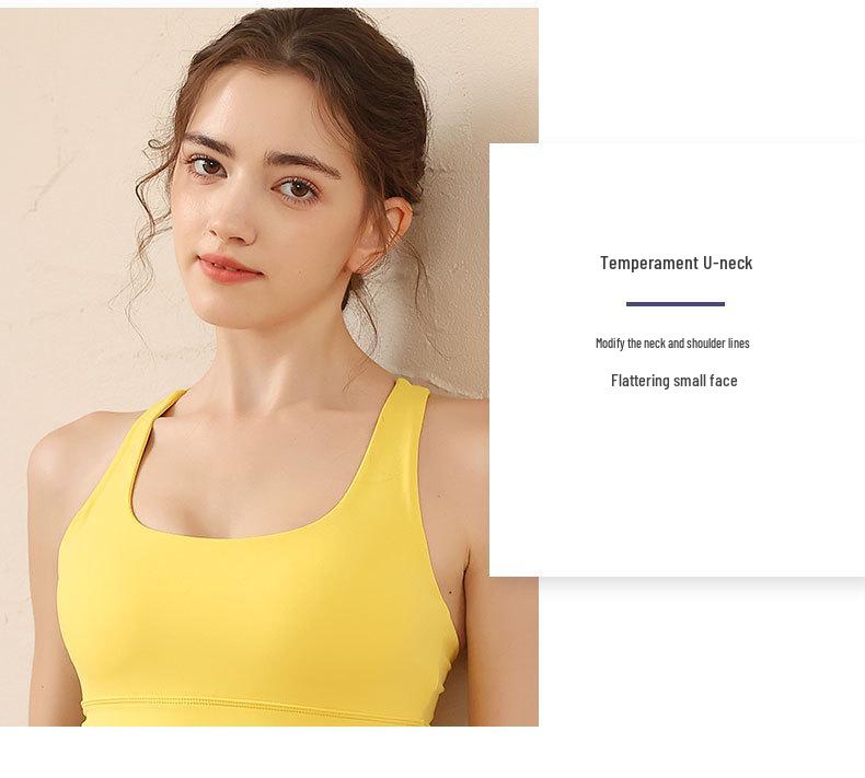 Shockproof Women’s Sports Bra - High-Intensity, Nude Feel, Beautiful Back, Running & Yoga Fitness Vest Top