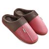 PU Waterproof Cotton Slippers Household Autumn and Winter Velvet Warm Cotton Shoes Couple Indoor Home Shoes Hair Mop