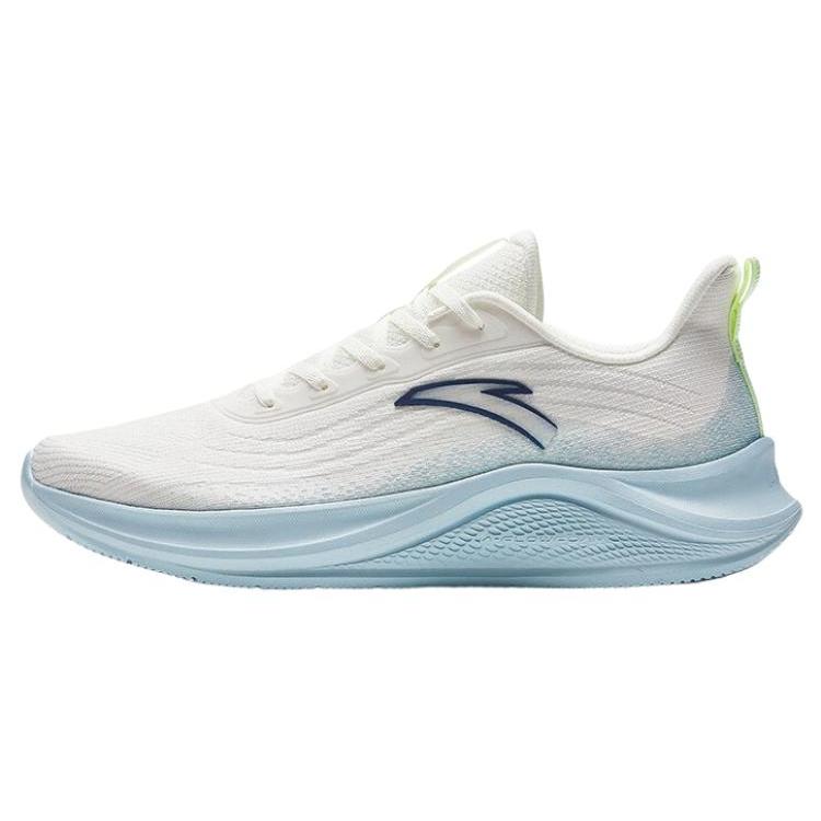 New Anta Shock Absorbers With Slip Resistant And Abrasion Resistant Properties Low Top Running Shoes Men's White Blue 912525504F-3