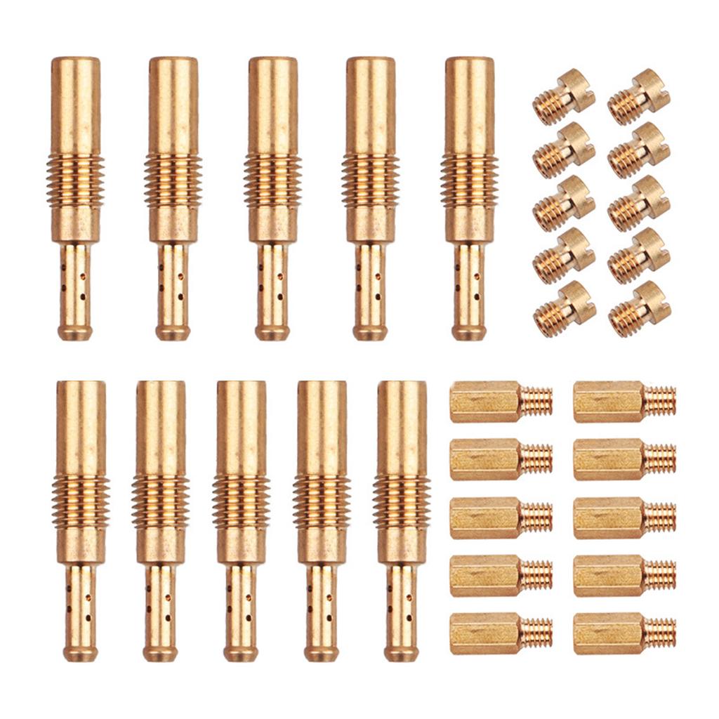 30pcs/Pack Compatible for PWK CVK Motorcycles Carburetor Main S Slow Pilot Idle S Injector Nozzle Pilot Kit