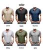 Men's Bamboo Cotton Henley T-Shirt - Short-Sleeve Outdoor European and American Style
