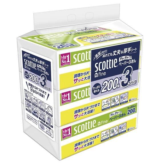 

Nippon Paper Crecia Scotty Fine Paper Dish Towel Quick and Quick 200 пар x 3 упаковки
