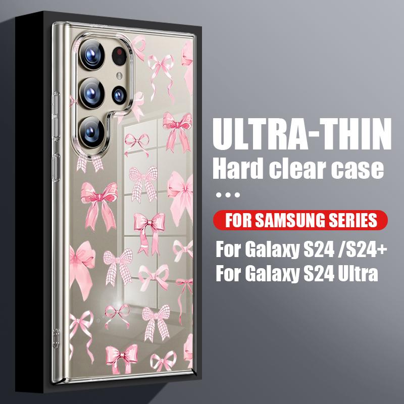 Etui na telefon z wzorem misia kreskówkowego dla Samsung Galaxy S26 S25 S24 S23 Ultra S22 Plus S21 S25 FE A56 A36 A26 A55 A54 A15 Przezroczyste etui