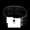 9MM Geometric Cross Bracelet: Black & White Stainless Steel for Men & Women