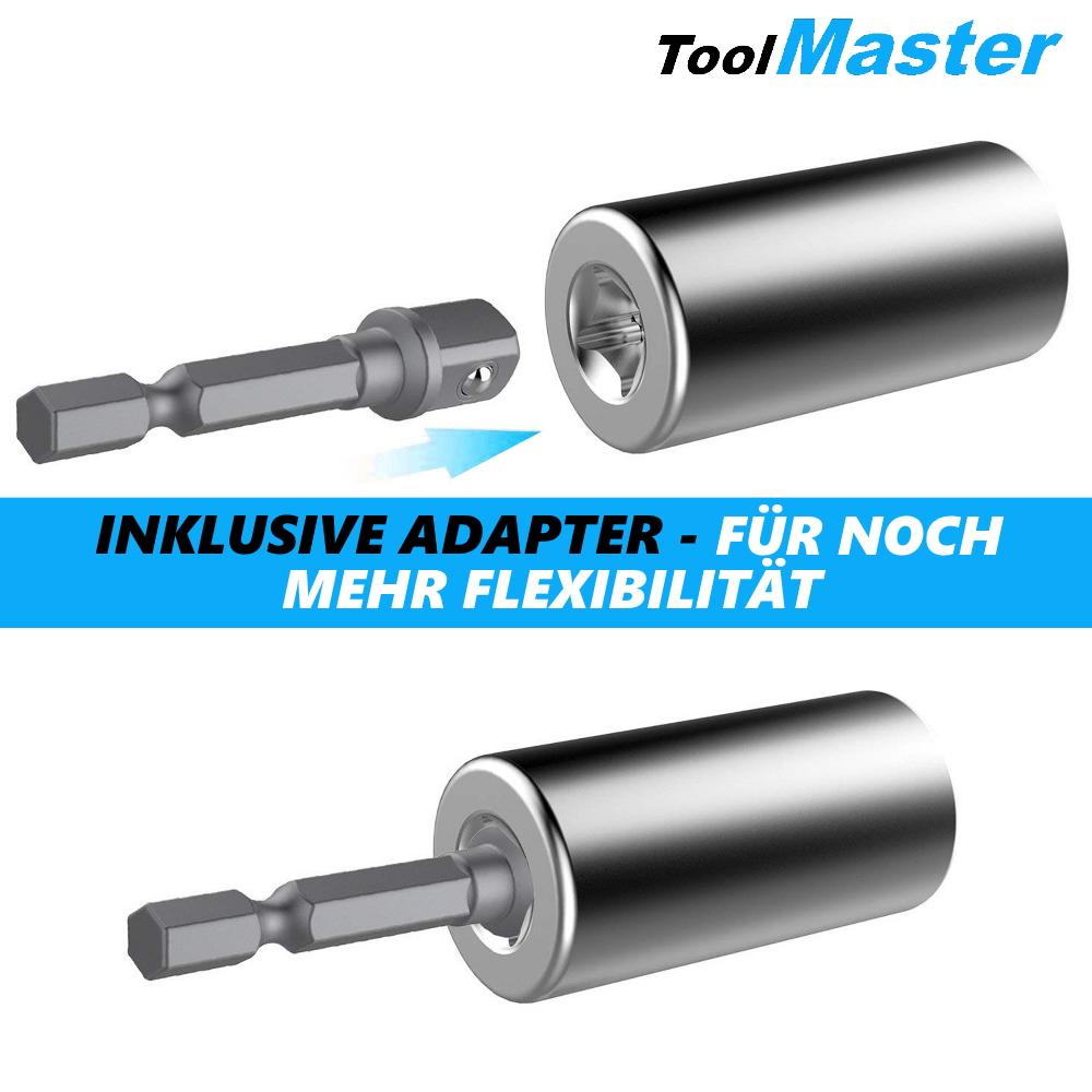 ToolMaster Uniwersalna Nasadka Wielofunkcyjna Multi Tool Klucz Nasadowy 7-19mm & Adpt