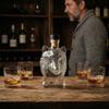 Wolfskopf Whiskey-Karaffe, 3D-Glas-Wolf-Spirituosenflasche mit Stopfen, Handgeblasener Tier-Weinspender für die Hausbar, Geschenkbox