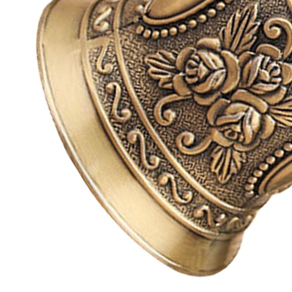 Polished Finish Metal Hand Bell Lotus Vintage Hand Bell Handbells Brass Call Bell  For Teacher