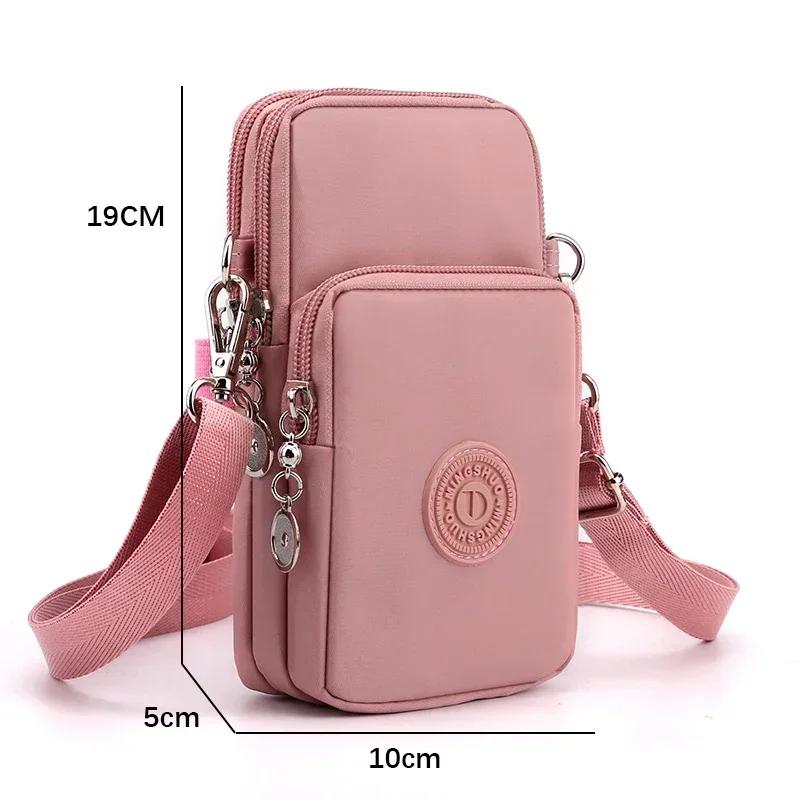 Neue Damen-Handytasche aus Nylon, Handytasche, Münzgeldbörse, Riemen, Umhängetasche, kleine Umhängetaschen für Damen, Geldbörse, Reisegeldbörse