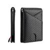Carbon Fiber Microfiber Leather Money Clip Wallet for Men