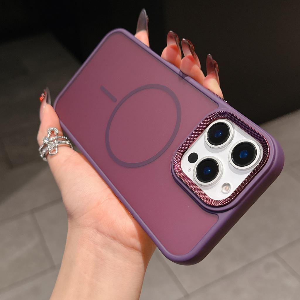 Applicable To Iphone16 Matte Skin-feeling Mobile Phone Case Magnetic 14/13 Apple 15 Promax Protective Case for Men and Women