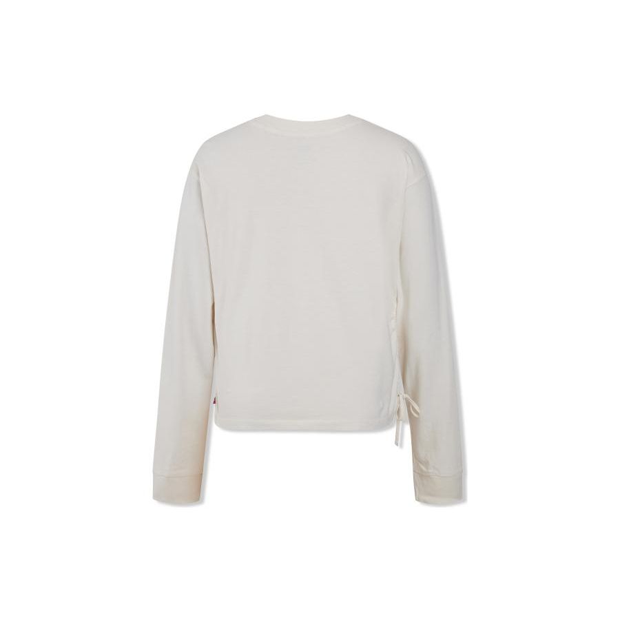 Levis SS23 Solid Color Round Neck Pullover Sweater Women sweater Beige A4939-0000