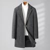 Autumn and Winter Medium and Long Woolen Trench Coat Middle-aged and Young Business Padded Casual Warm Jacket