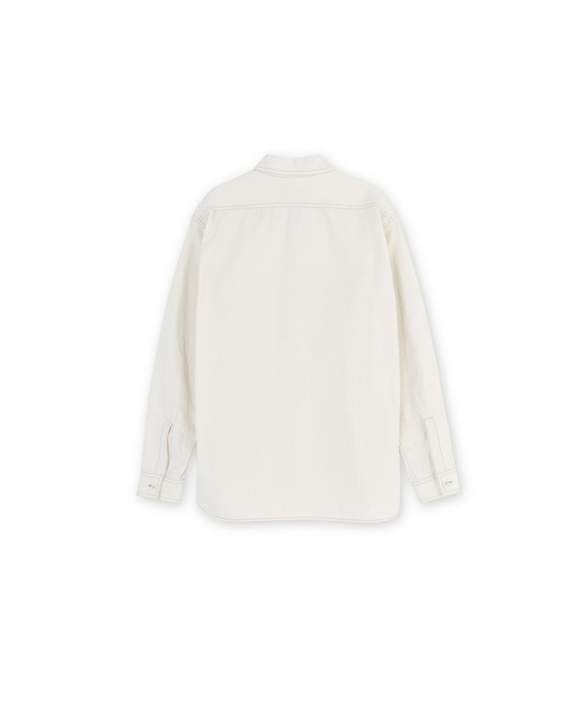 Beulaunyadeu Washed Work Shirt, Ecru